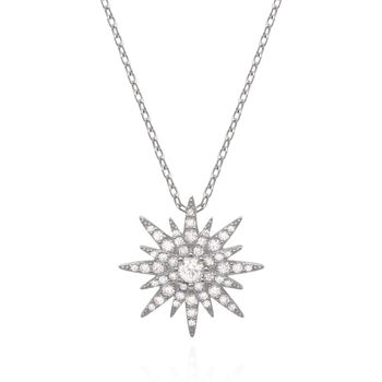 Estella Starburst Wedding Necklace, 4 of 9
