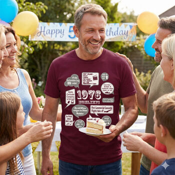 'Events Of 1976' Bespoke 50th Birthday Gift T Shirt, 7 of 11