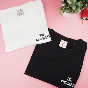 'Newlyweds' Mr And Mrs Personalised T Shirt Set, 11 of 11
