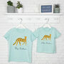 Leopard Brother Sister Matching T Shirt Set, thumbnail 1 of 4