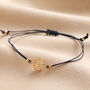 Sun And Moon Cord Bracelet In Gold Plating, thumbnail 2 of 5