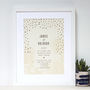Personalised With Gold 50th Wedding Anniversary Gift, thumbnail 1 of 7