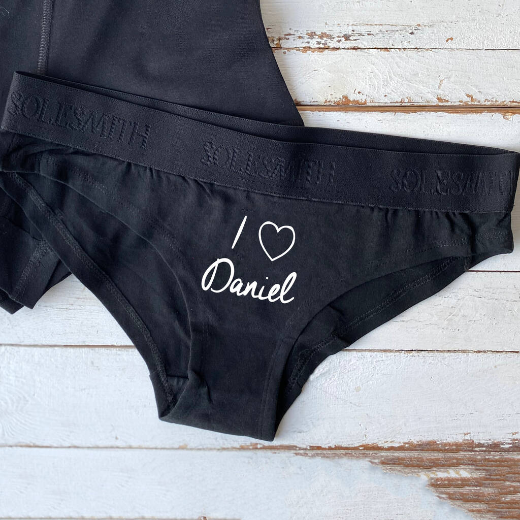 I Heart Personalised Underwear By Solesmith
