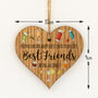 Token Gift For Best Friend Hanging Wood Heart, thumbnail 3 of 3