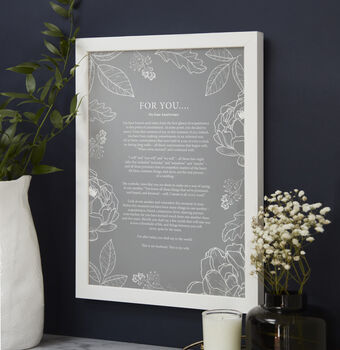 Personalised 'Use Your Own Words' Abstract Design Print, 9 of 10