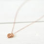 9ct Rose Gold Monstera Palm Leaf Charm Necklace, thumbnail 4 of 5