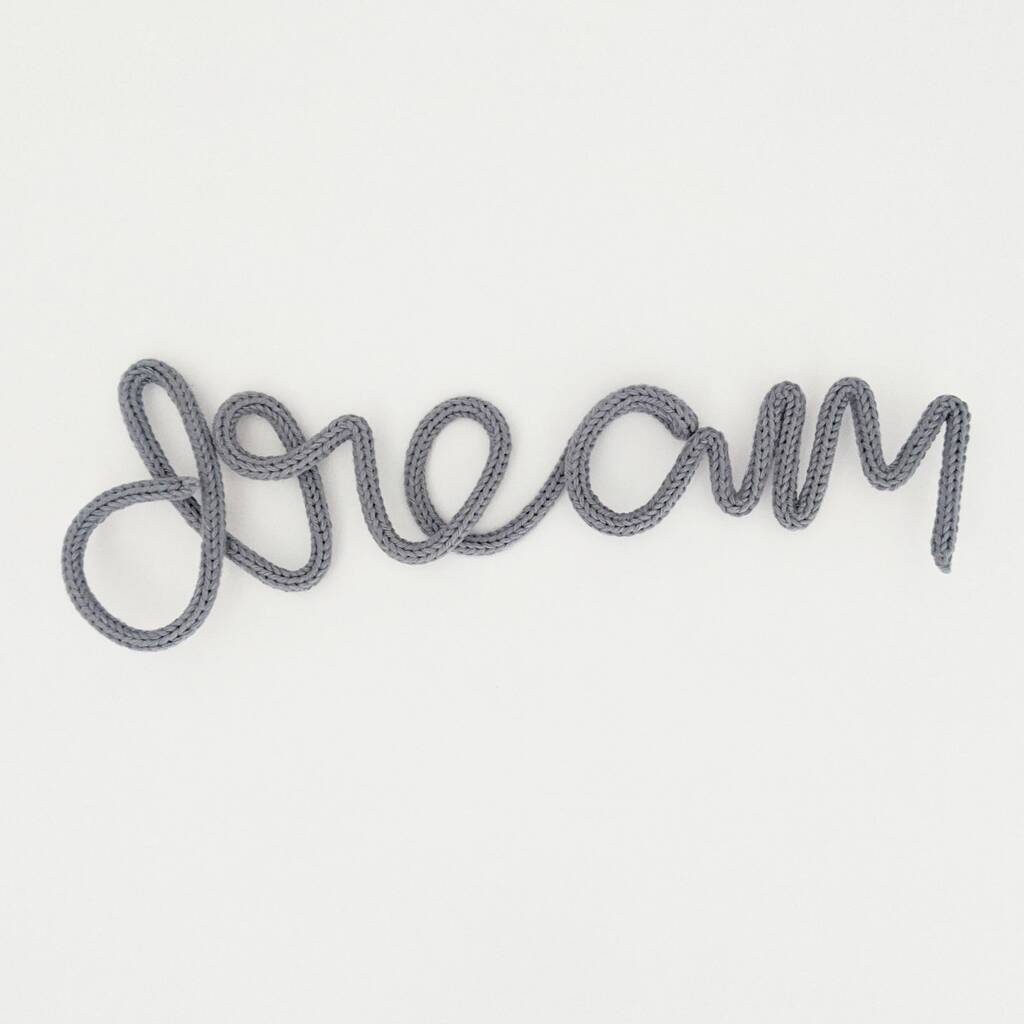 'dream' Wire Word Wall Art By Heykiddostudio