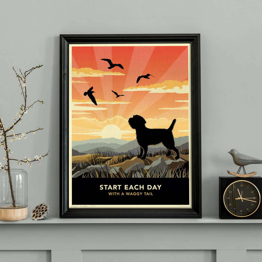 Limited Edition Border Terrier Print: Dog Lovers Gift, 1 of 7