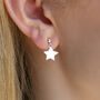 Sterling Silver Star Earrings, thumbnail 2 of 7