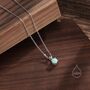 Tiny Aqua Green Opal Pendant Necklace, thumbnail 5 of 11