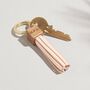Personalised Blush Pink Coin Purse + Tassel Keyring Set, thumbnail 3 of 5