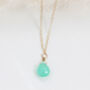 Gold Filled Chrysoprase Drop Necklace, thumbnail 9 of 9