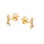 9ct Solid Gold Arrow Shaped Stud Earrings, thumbnail 1 of 3