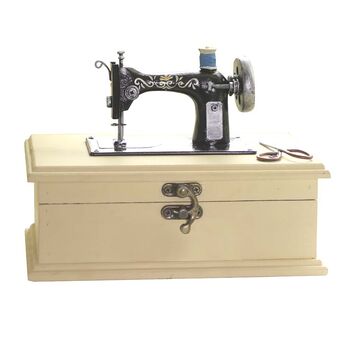 Vintage Sewing Machine Craft Storage Box, 2 of 8