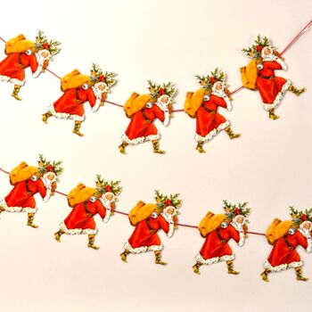 Victorian Paper Garland Father Christmas With His Sack, 5 of 5