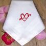 Personalised Valentines Cotton Handkerchief Token Gift, thumbnail 1 of 3