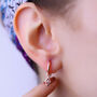 Sterling Silver Rhombus Pave Spike Drop Earring, thumbnail 4 of 4