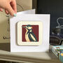 Woodpecker Design Coaster Card, thumbnail 1 of 4