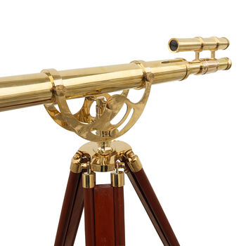 Custom 60 Inch Antique Style Brass Telescope With Tripod, 4 of 6