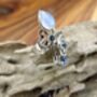 Moonstone And Blue Topaz Wrap Around Ring, thumbnail 6 of 8