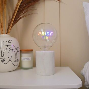 Pride Text Bulb And Desk Lamp, 3 of 6