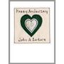 Personalised 55th Emerald Wedding Anniversary Card, thumbnail 3 of 9