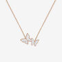 Rose Gold Butterfly Necklace, thumbnail 1 of 3