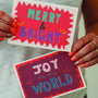 Joy To The World Hand Lettered Christmas Card, thumbnail 5 of 5