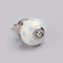 G Decor Pastel Grey White Handmade Ceramic Door Knobs, thumbnail 5 of 8