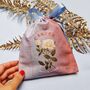 Cancer Birth Flower Handmade Pouch, thumbnail 6 of 7