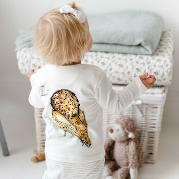Olive Owl Long Sleeved Top, 3 of 9