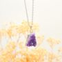 Raw Cluster Amethyst Necklace Silver, thumbnail 4 of 4