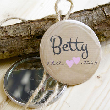 Personalised Pocket Mirror Multi Design Choices, 6 of 10