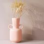 Pink Ceramic Vase With Handles, H20cm, thumbnail 1 of 3