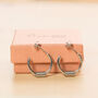 Titanium Steel C Shape Hoop Earrings For Everyday Wear, thumbnail 2 of 9