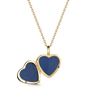 Filigree Personalised Heart Locket – 18 K Gold Plate, 10 of 10