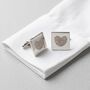 Overlapping Fingerprint Silver Cuff Links, thumbnail 1 of 12