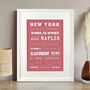 Your Favourite Destinations Personalised Print, thumbnail 1 of 9