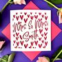 Papercut Hearts Mrs And Mrs Personalised Wedding Card, thumbnail 1 of 5