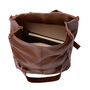 Vintage Style Brown Roll Top Backpack For Laptop, thumbnail 5 of 11