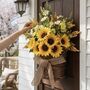 Spring Sunflower Basket Door Wreath, thumbnail 3 of 6
