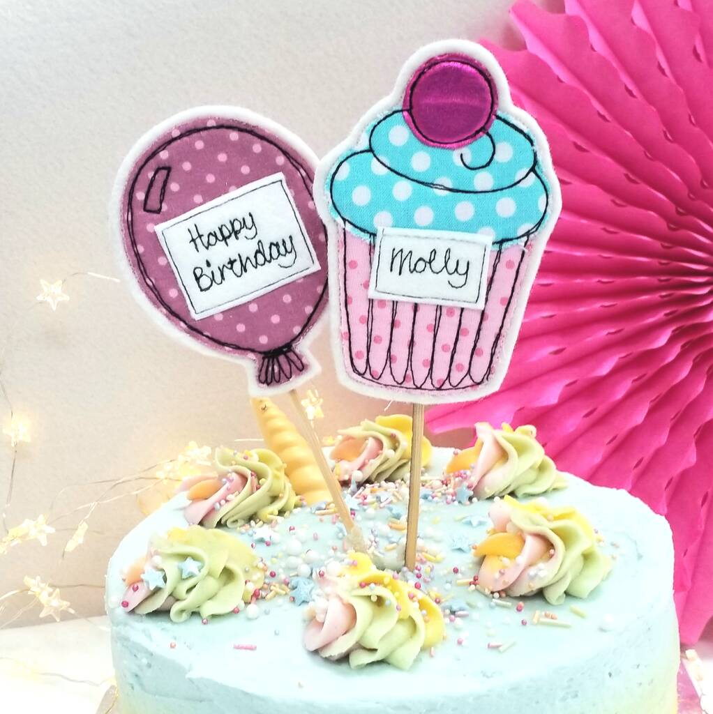Personalised Cupcake Cake Topper By Honeypips