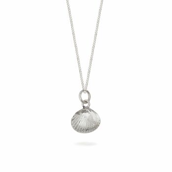 Tiny Shell Charm Necklace Sterling Silver, 3 of 7