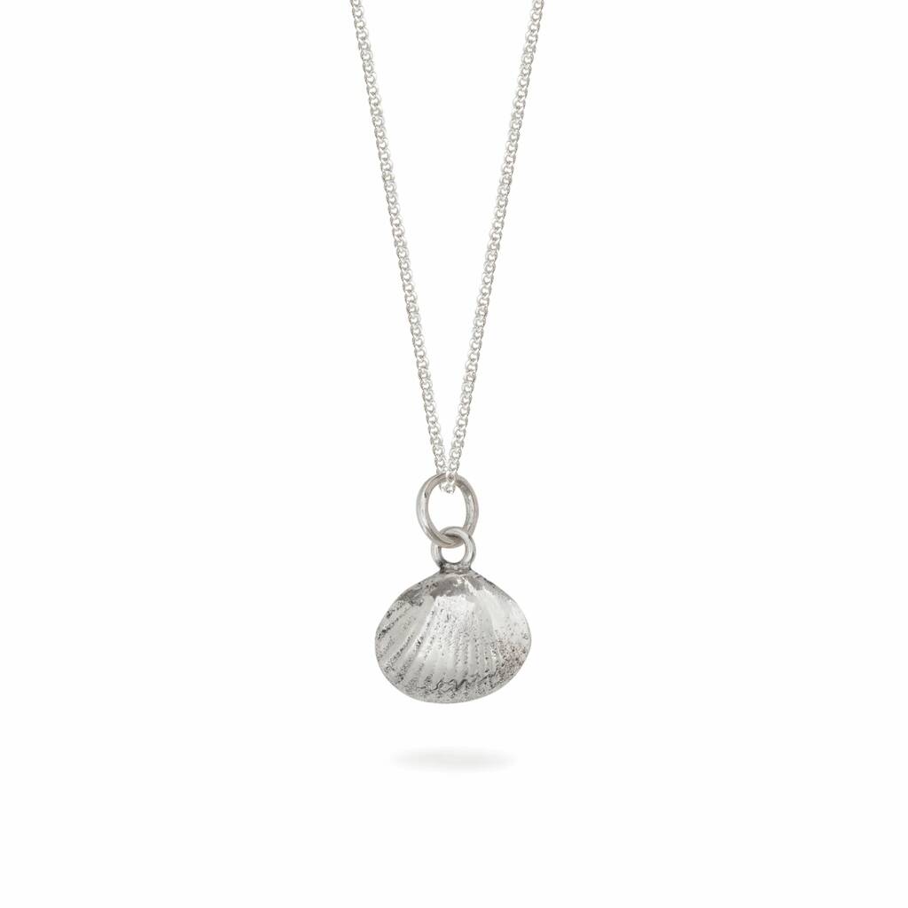 Tiny Shell Charm Necklace Sterling Silver By Lime Tree Design ...