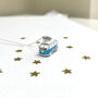 Sterling Silver Camper Van Enamel Necklace, thumbnail 3 of 9