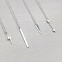 Sterling Silver Shiny Bolt Necklace, thumbnail 6 of 8