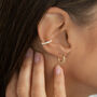 Cubic Zirconia Gold Plated Baguette Ear Cuff, thumbnail 1 of 5
