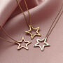 Personalised Open Star Birthstone Necklace, thumbnail 1 of 9