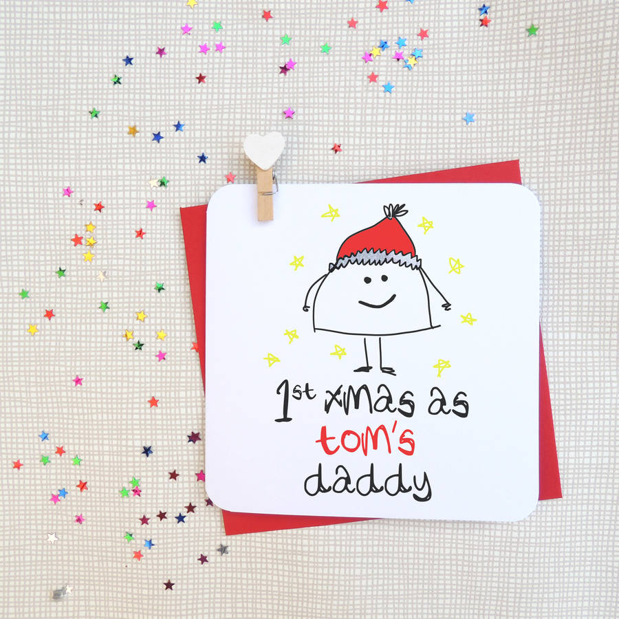 Personalised First Christmas As Daddy Card By Parsy Card Co | notonthehighstreet.com