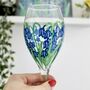 Bluebell Painted Wine Glass, thumbnail 2 of 8